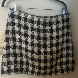 Black and White Checkered Skirt